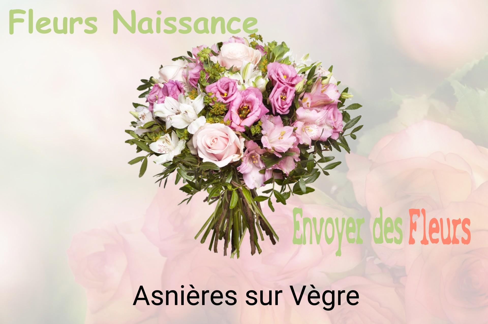 Bouquet de fleurs de naissance livré à Asnières-sur-Vègre